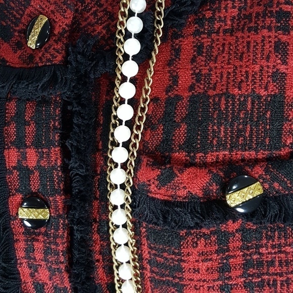 ny COLLECTION TWEED BLAZER SIZE LG - Picture 3 of 7